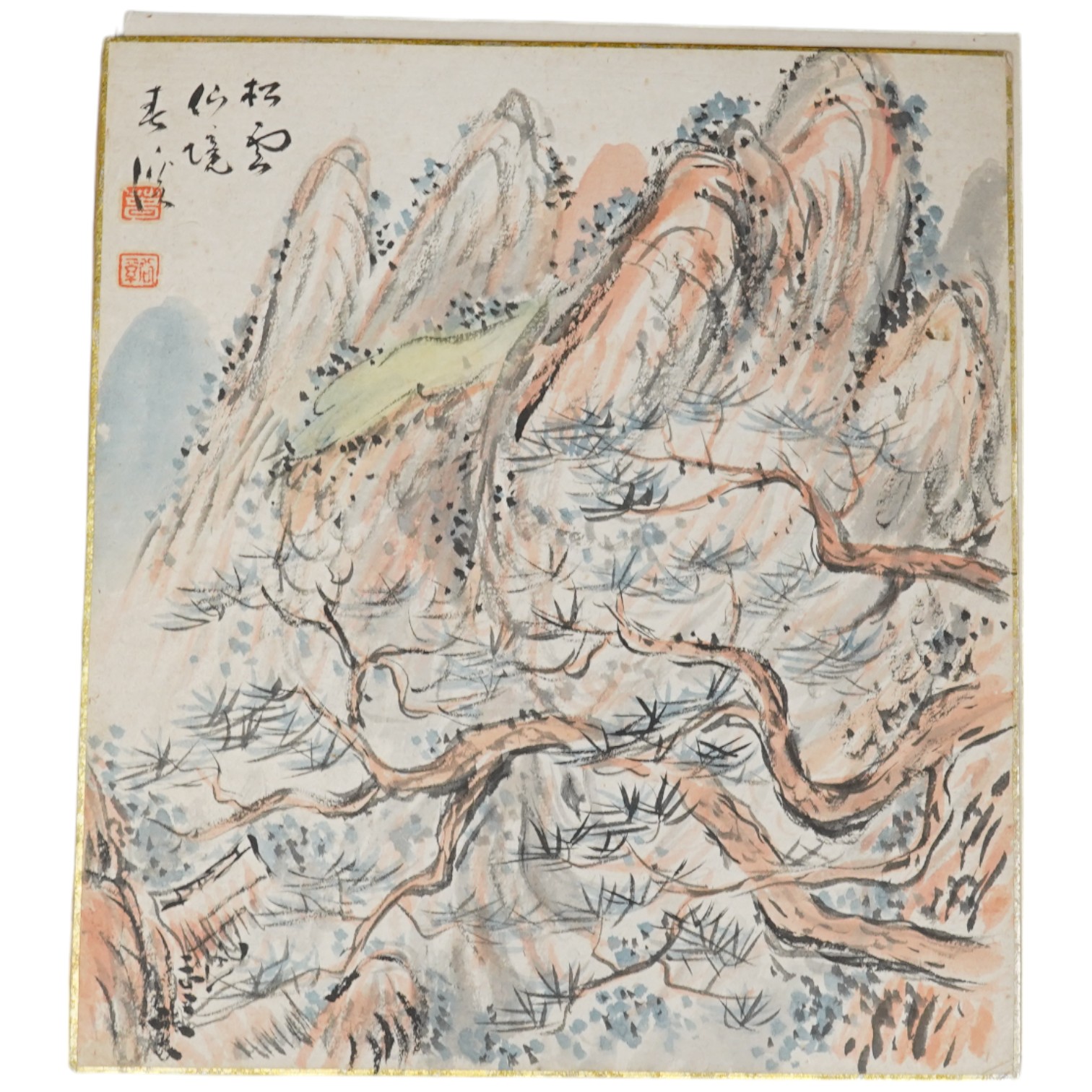 A folio of Chinese and Japanese ink and colour paintings